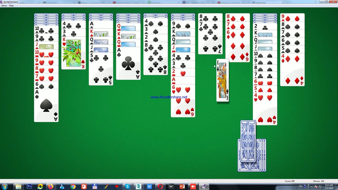 Spider solitaire 4 suits difficult four